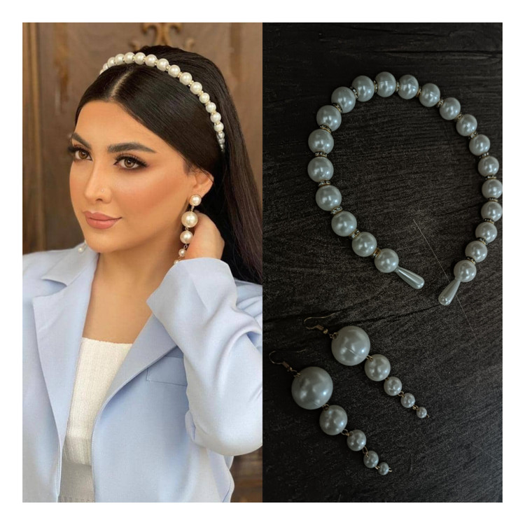 ست تل و گوشواره مرواریدی